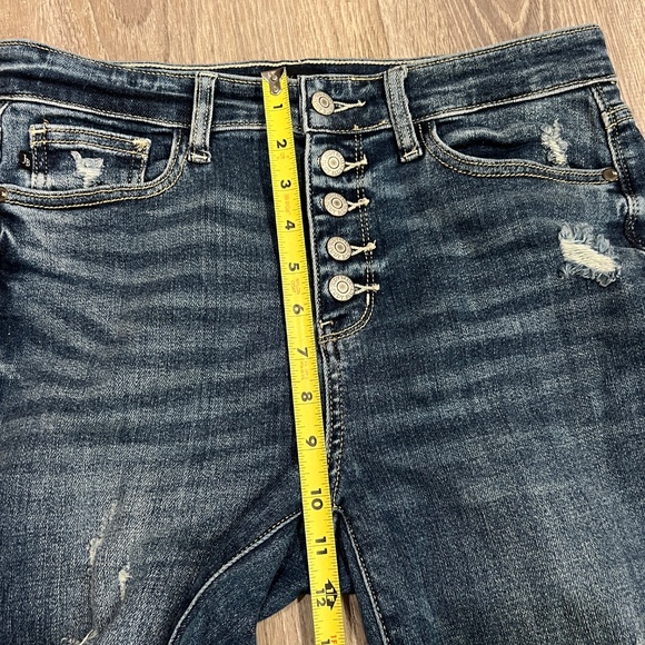 Judy Blue Trouser Flare Jeans Womens 9/29 Button Fly 70s Revival Coastal Cowgirl - Picture 12 of 17